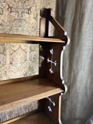 Antique Liberty London Style Arts & Crafts Late Victorian Book Shelf