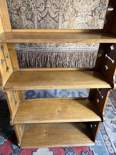 Antique Liberty London Style Arts & Crafts Late Victorian Book Shelf