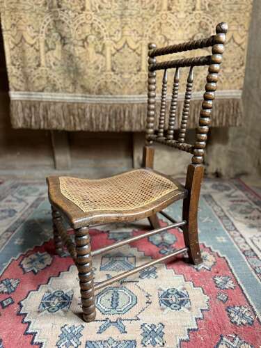 Antique Nursing / Nursery Bergere Bobbin Chair