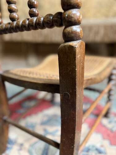 Antique Nursing / Nursery Bergere Bobbin Chair