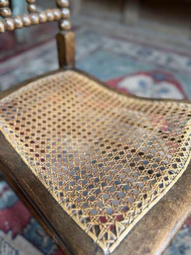 Antique Nursing / Nursery Bergere Bobbin Chair