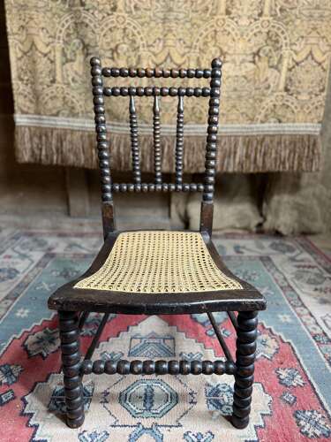 Antique Bobbin Begere Nursery Chair -  Arts and Crafts