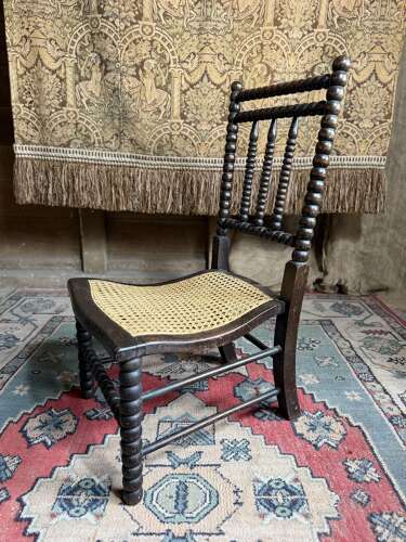 Antique Bobbin Begere Nursery Chair -  Arts and Crafts