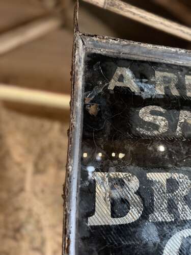 Antique Advertising British Oak Tobacco Shop Sign Reverse Painted