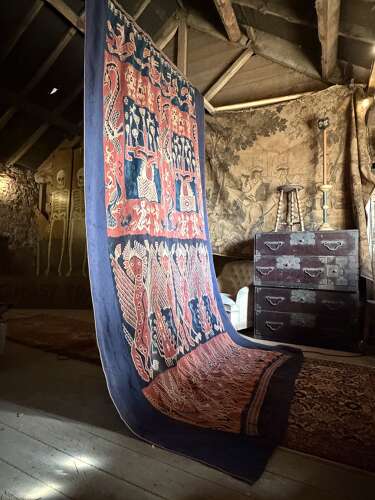 Antique Hinngi Sumba Cloth Hand Woven Ikat Textile Interior