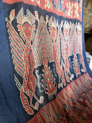 Antique Hinngi Sumba Cloth Hand Woven Ikat Textile Interior