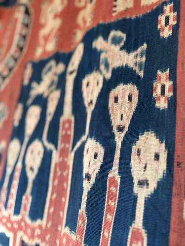 Antique Hinngi Sumba Cloth Hand Woven Ikat Textile Interior