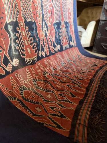 Antique Hinngi Sumba Cloth Hand Woven Ikat Textile Interior