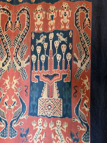 Antique Hinngi Sumba Cloth Hand Woven Ikat Textile Interior