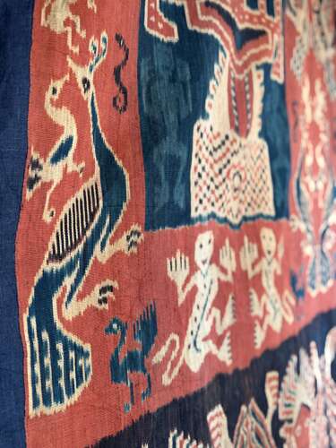 Antique Hinngi Sumba Cloth Hand Woven Ikat Textile Interior