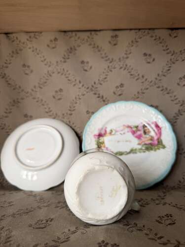 Late 19th Century European “for a good boy” childrens ceramoc set