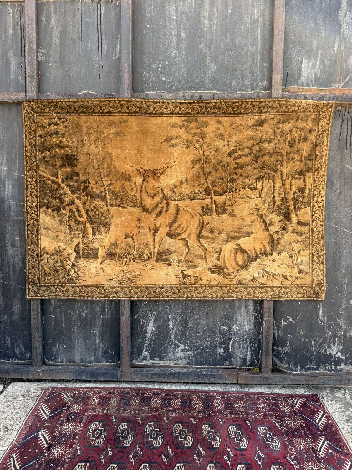 Vintage Verdure Style Woodland Deer Wall Hanging Tapestry  