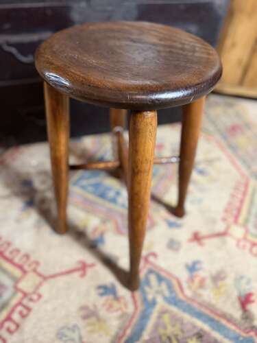 Antique English 19th Century Elm Stool