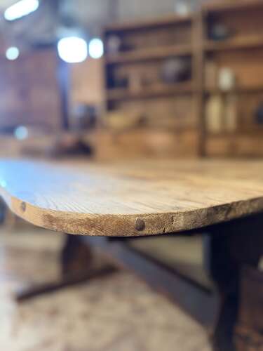 Antique 19th Century Continental Folk Pine Rustic Bench